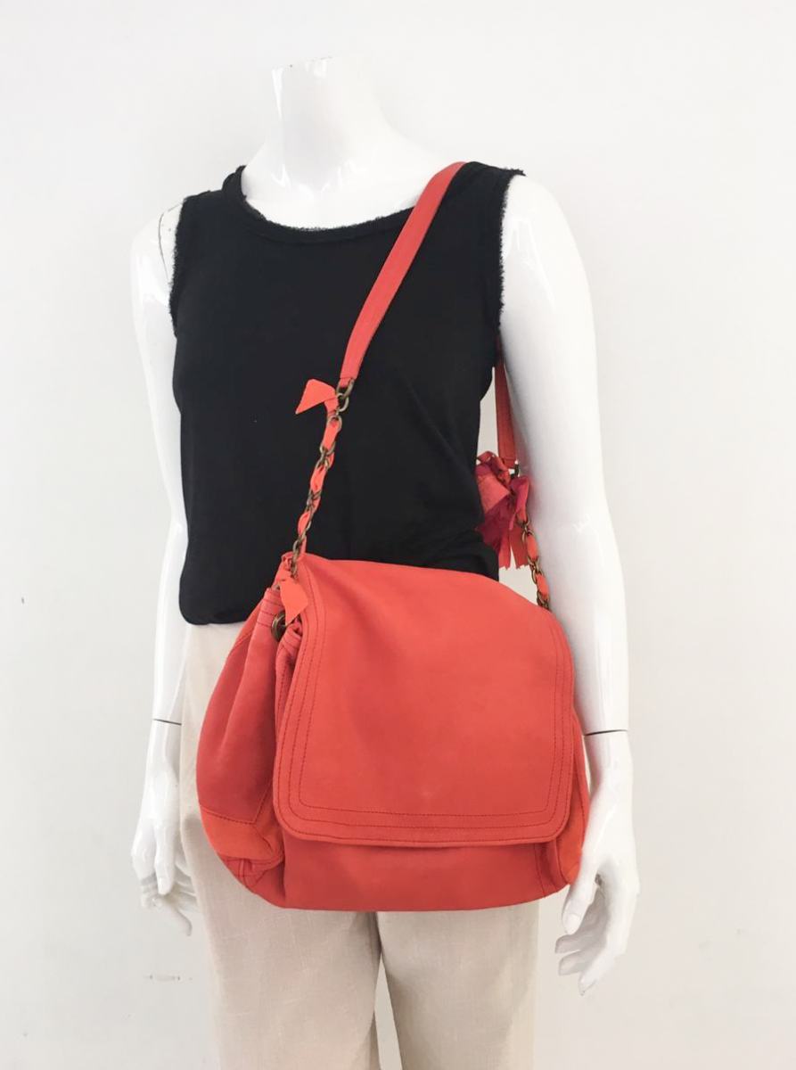 Bolsa Lanvin Coral Com pom pom