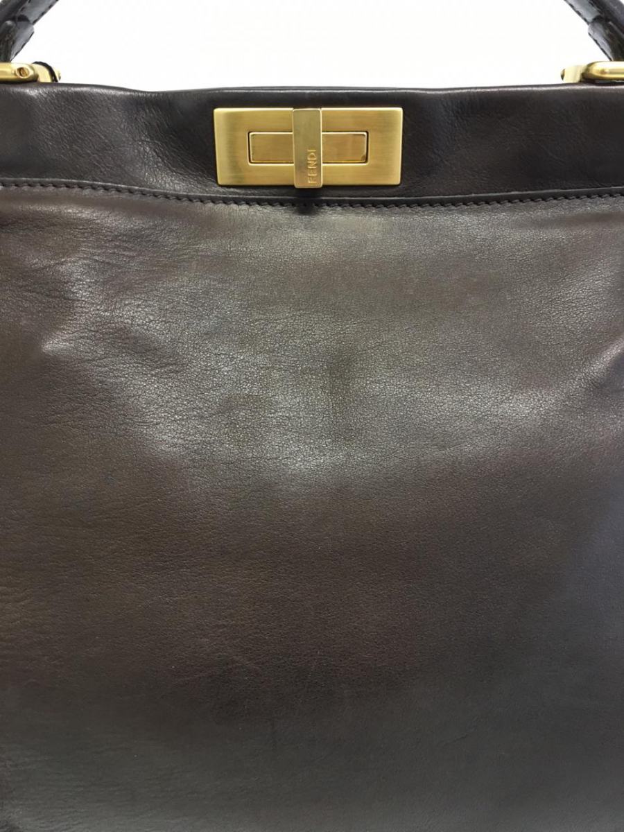 Bolsa Fendi Peekaboo Marrom Escuro Grande