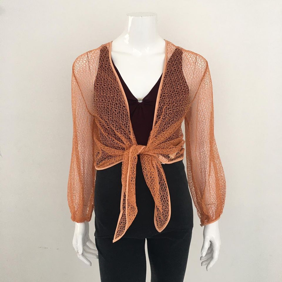 Camisa Cropped Laranja Paula Raia Tam. 38