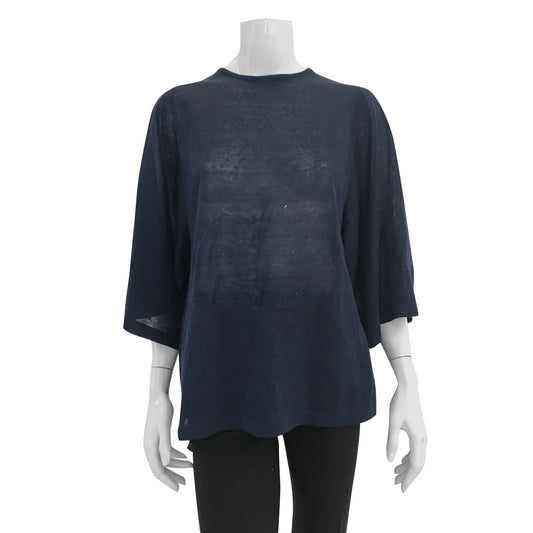 Blusa Paula Raia Tee Azul Marinho Tam. P