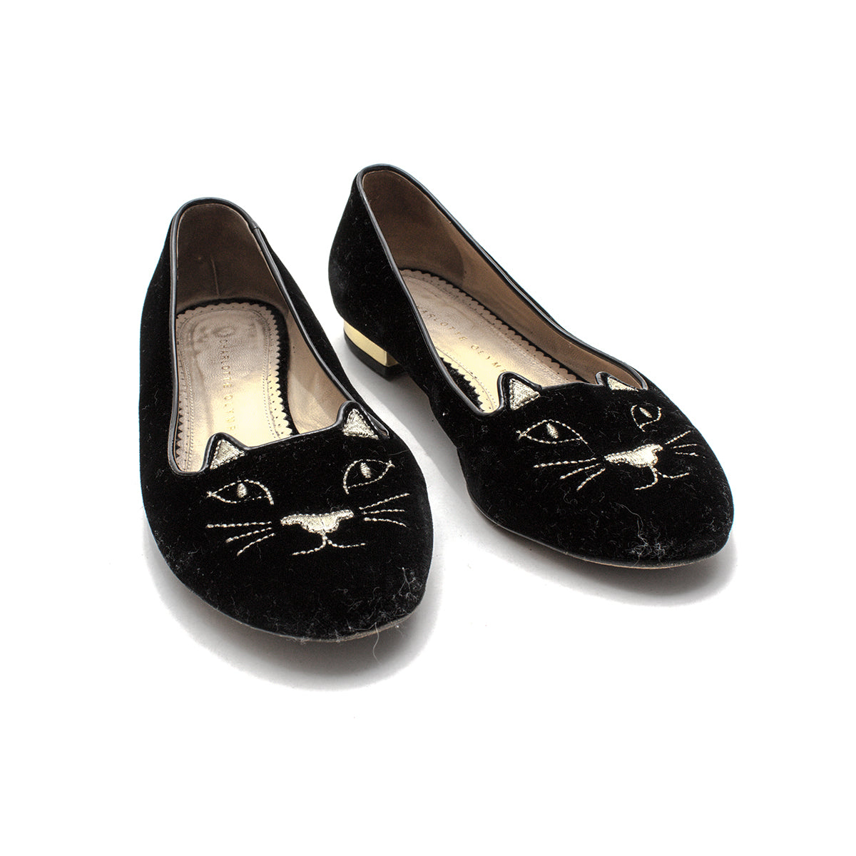 Sapatilha Charlotte Olympia Preta Camurça Tam. 37