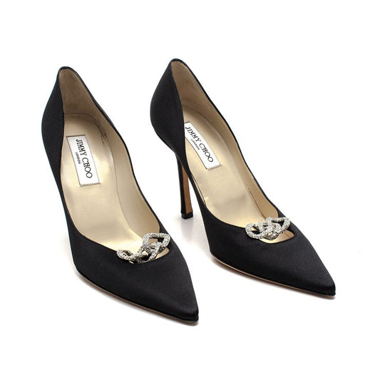 Scarpin Jimmy Choo Seda Preta Tam. 39