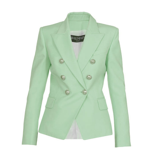 Blazer Balmain Acinturado Verde Menta Tam. 46