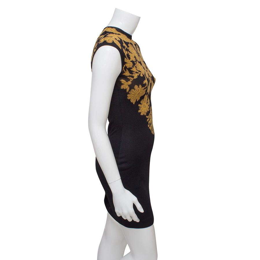 Vestido Alexandre McQueen Preto e Marrom Tam. S