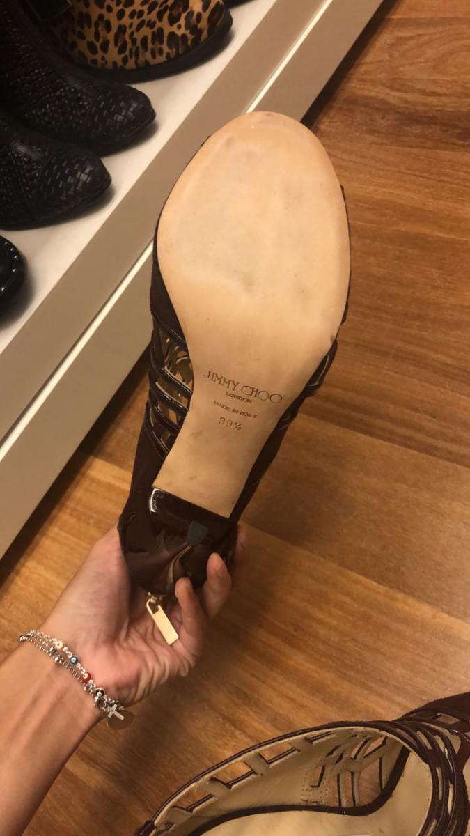 Sandália Jimmy Choo Gladiadora Marsala Tam. 39,5