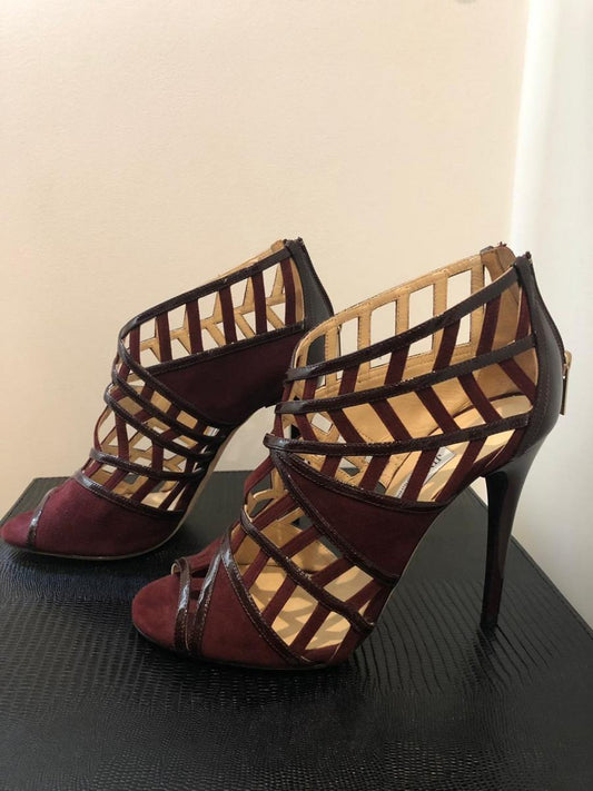 Sandália Jimmy Choo Gladiadora Marsala Tam. 39,5