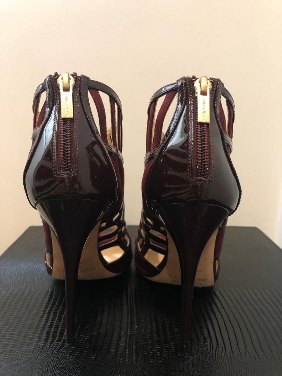 Sandália Jimmy Choo Gladiadora Marsala Tam. 39,5